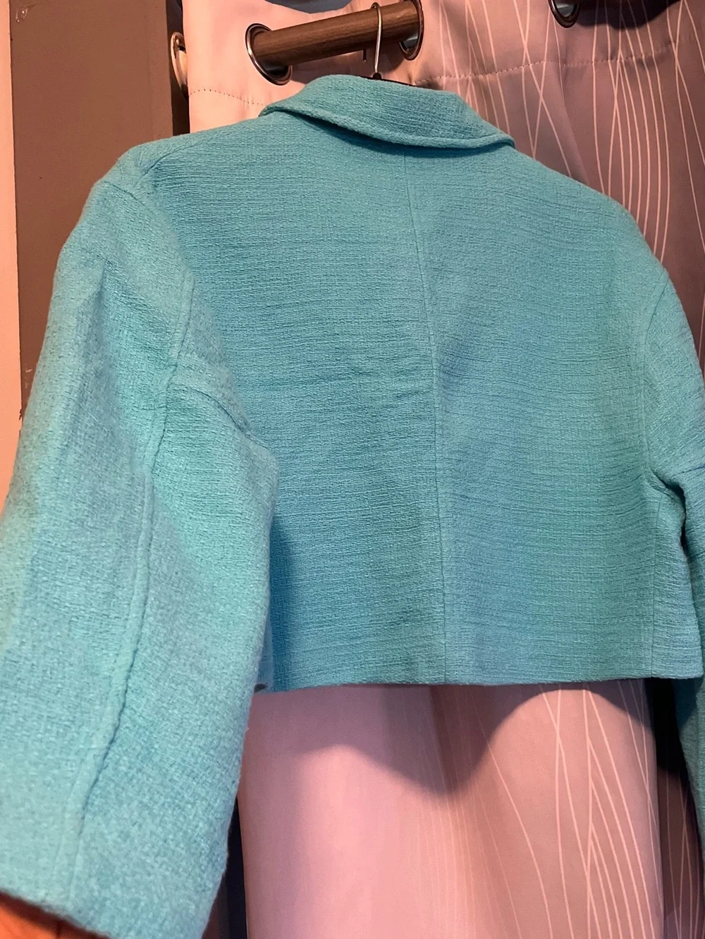 Zara Set Skirt & Jacket Set Turquoise Aqua Blue Two Piece